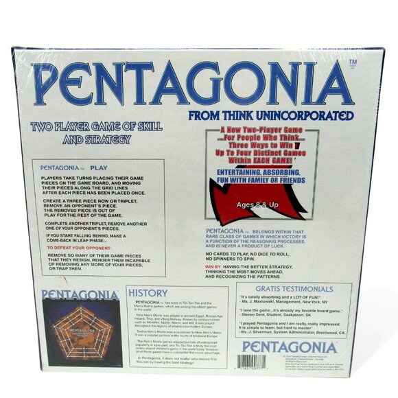 PENTAGONIA Board GAME Of Skill & Strategy From Think Unincorporated Ages 8+ New - Picture 2 of 10